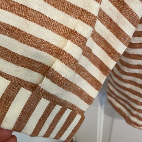Rachel Zoe Striped Linen Blouse medium - Picture 7 of 8